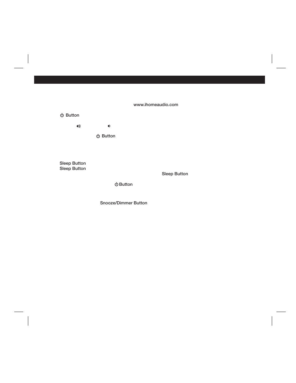 Operating the unit | iHome IP23 User Manual | Page 9 / 12