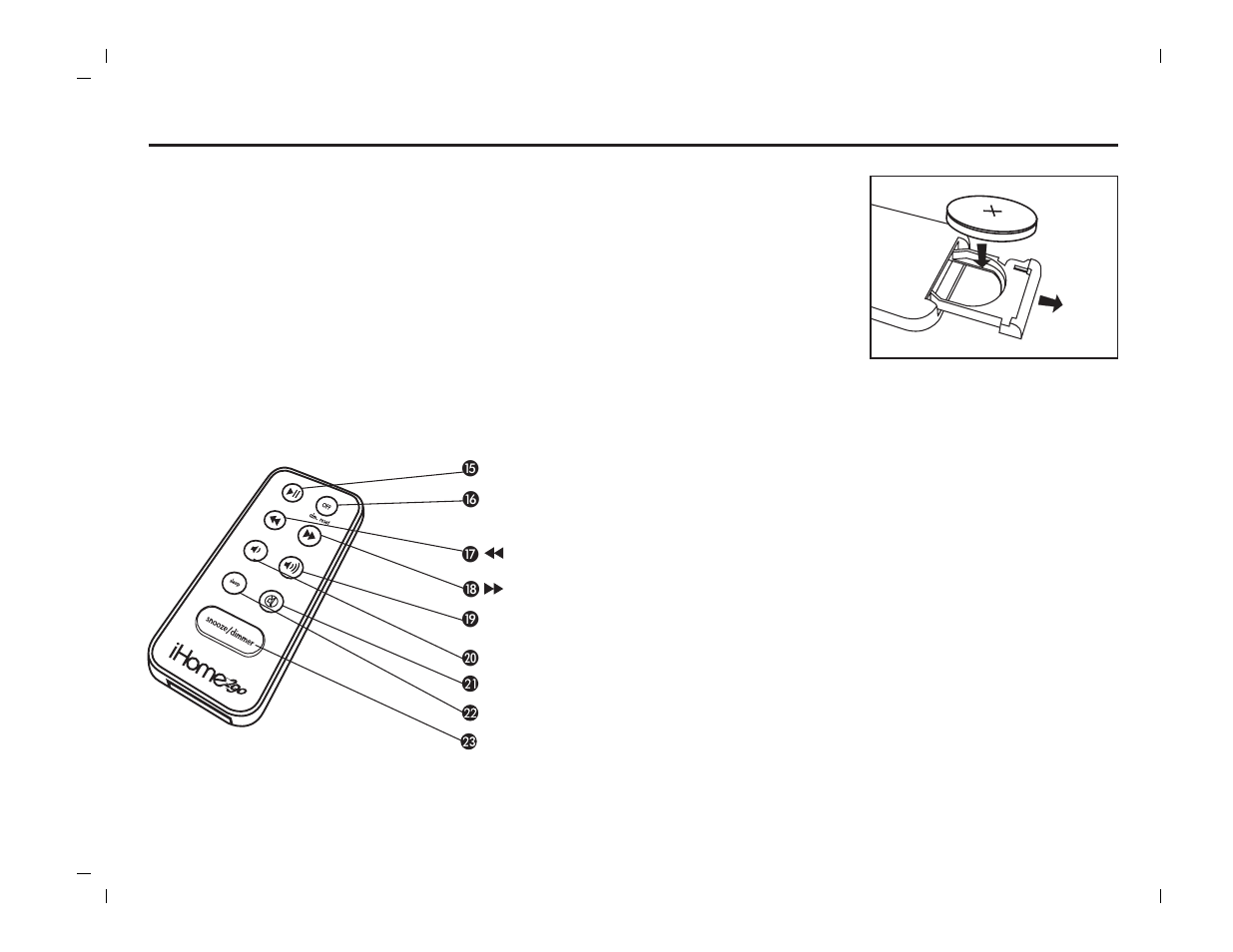 Using the remote control unit | iHome iH 26 User Manual | Page 9 / 20