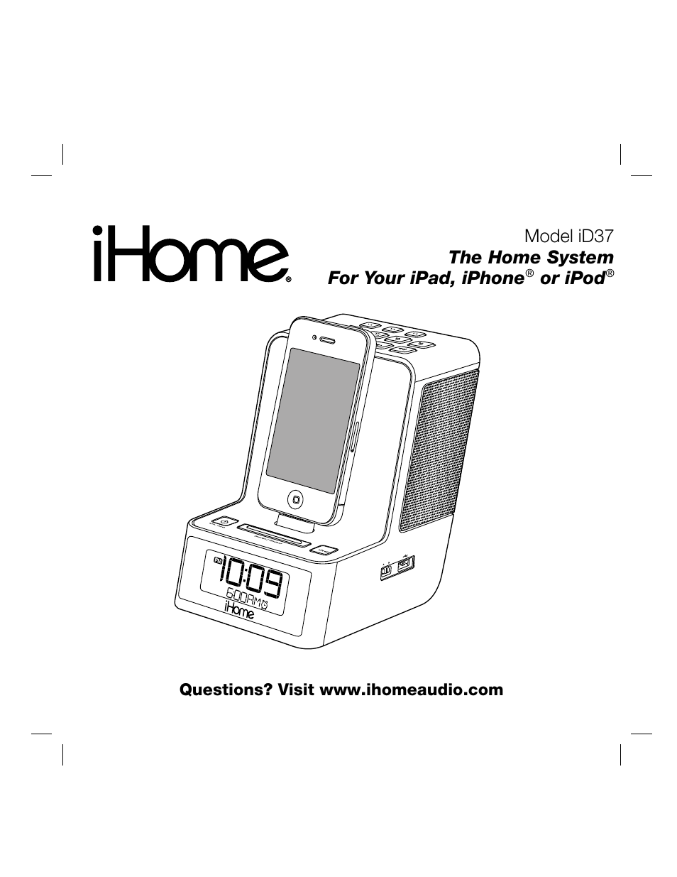 iHome IPOD ID37 User Manual | 12 pages
