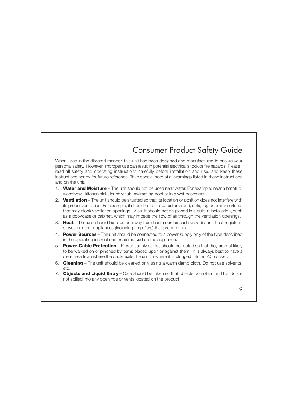 Consumer product safety guide | iHome IB969 User Manual | Page 13 / 16