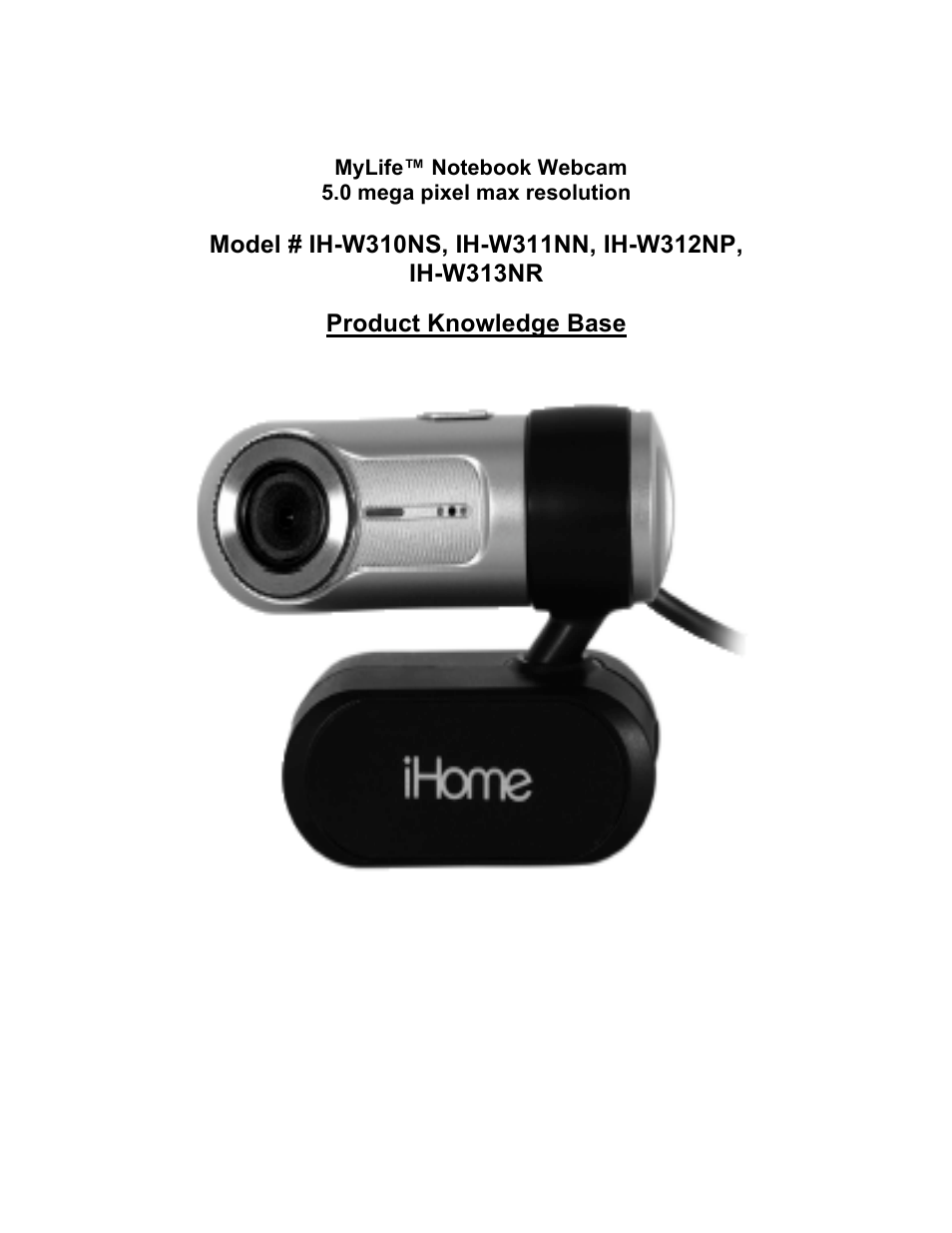 iHome MyLife IH-W311NN User Manual | 7 pages