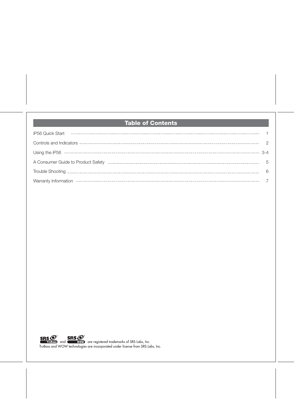 iHome IPOD IP56 User Manual | Page 2 / 11