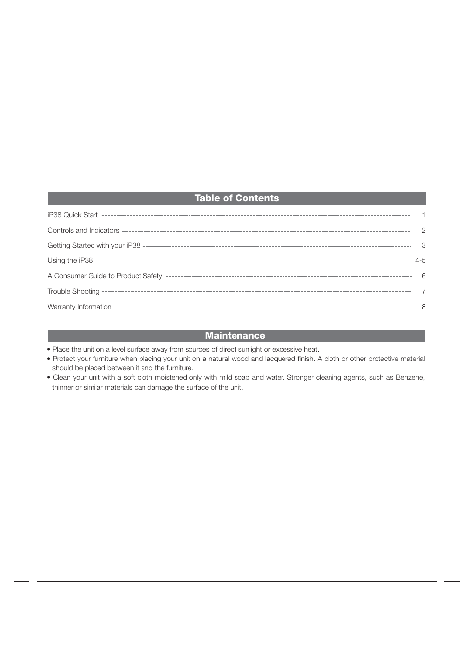 iHome IP38 User Manual | Page 2 / 12