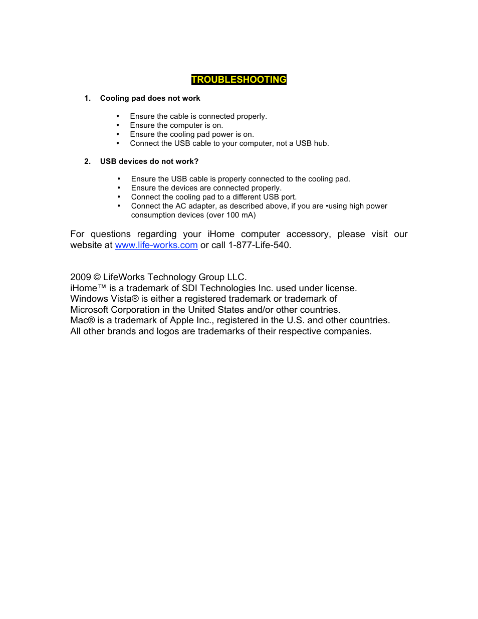 iHome IH-A706CW User Manual | Page 2 / 2