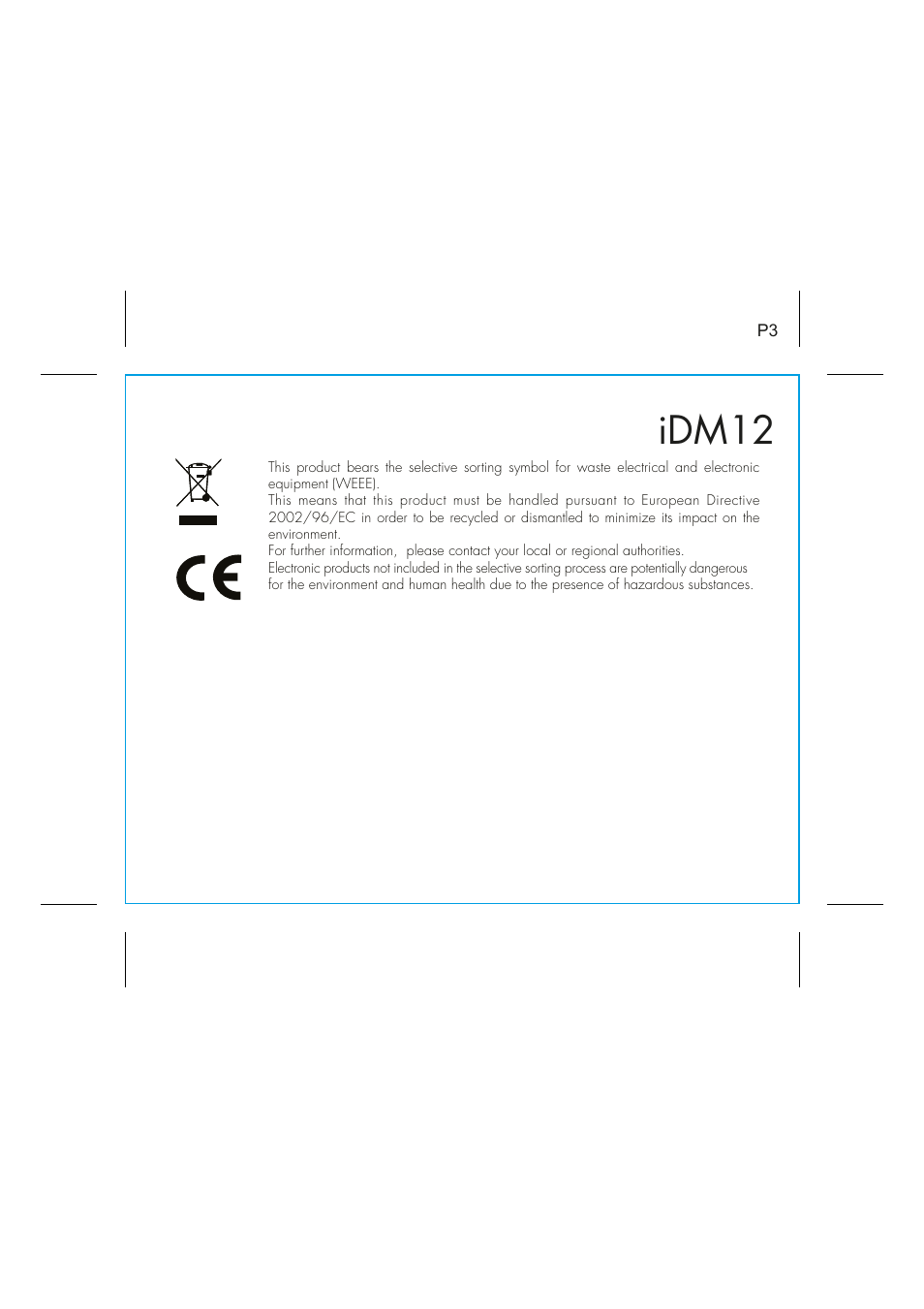 Idm12 | iHome IDM12 User Manual | Page 3 / 14