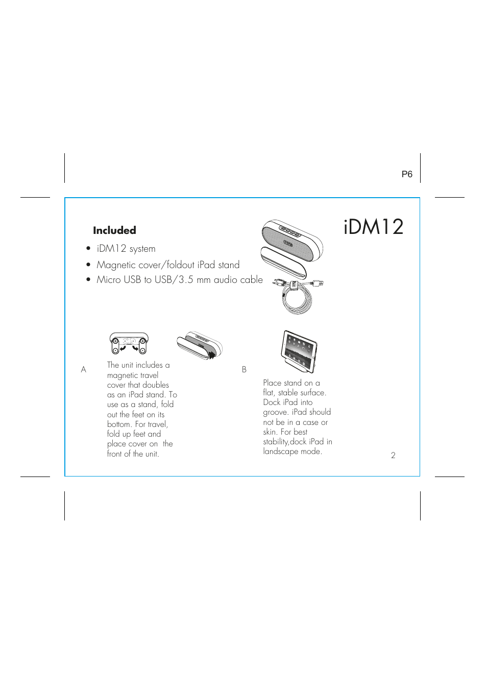 Idm12 | iHome IDM12 User Manual | Page 6 / 14