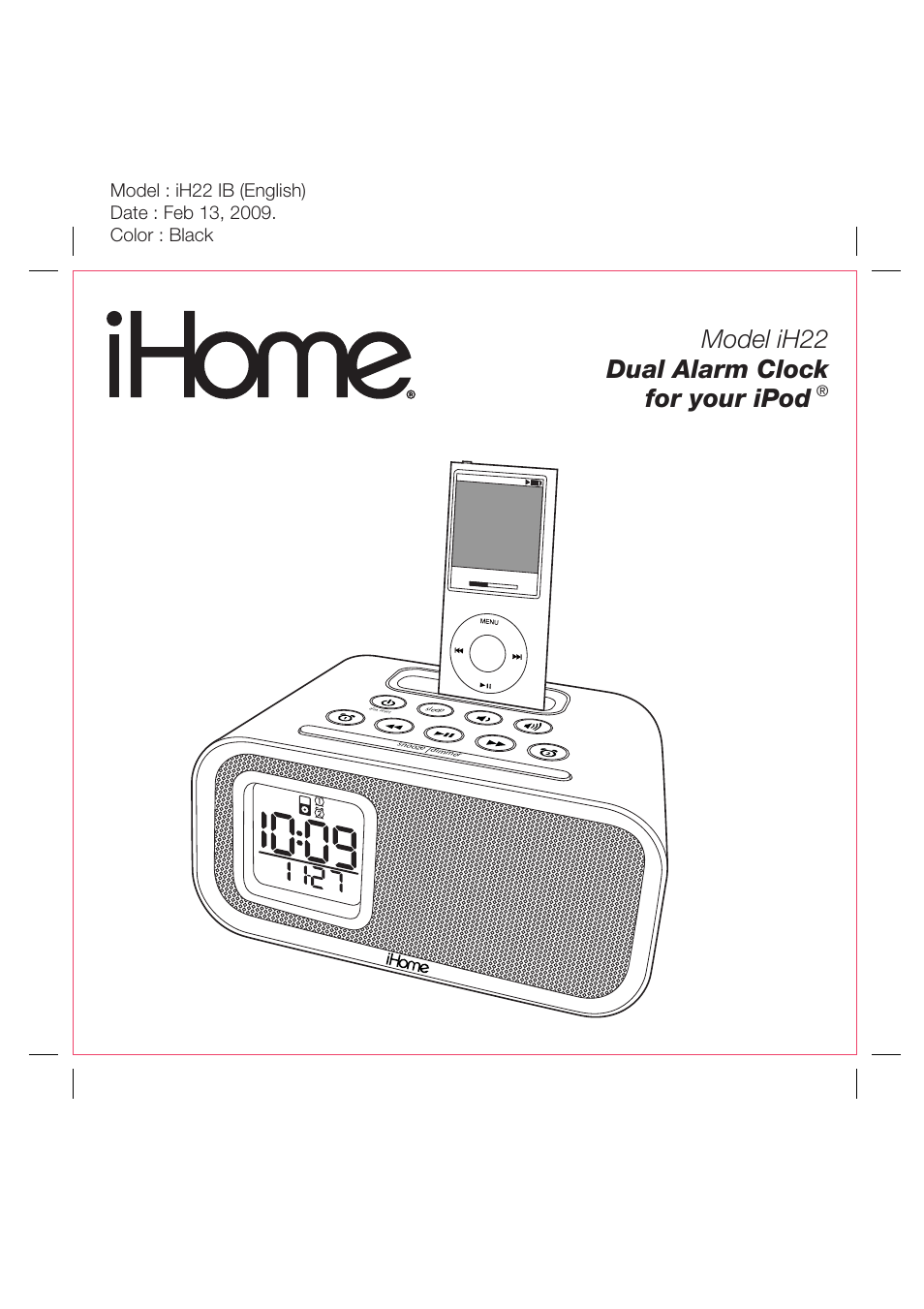 iHome iH22 User Manual | 12 pages