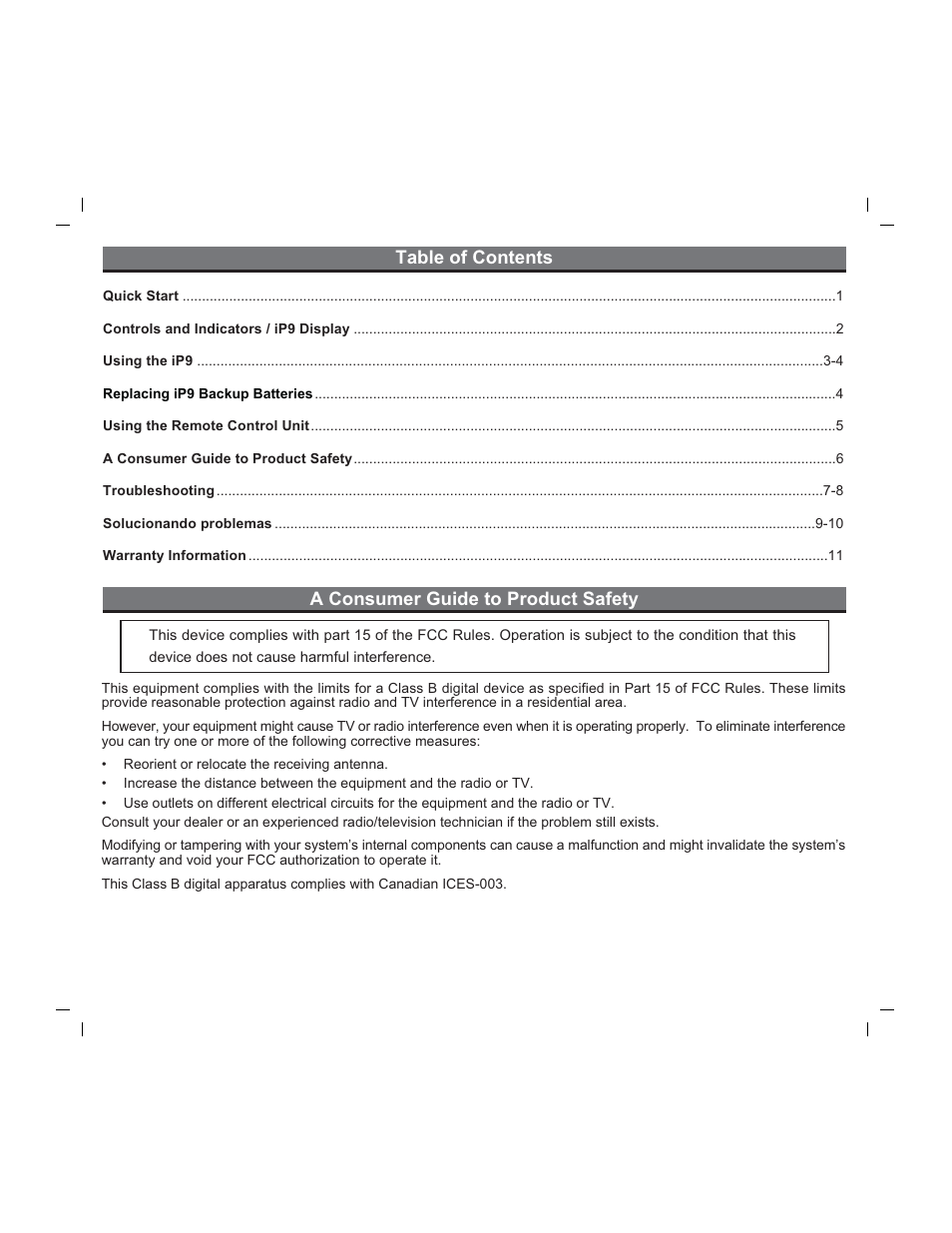 iHome iP9 User Manual | Page 2 / 13