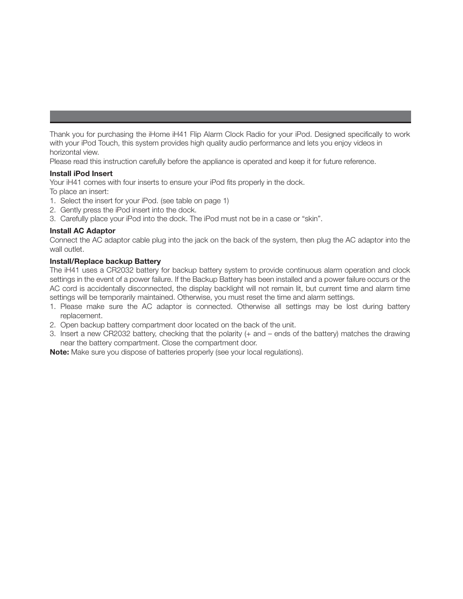 iHome iH41 User Manual | Page 5 / 12