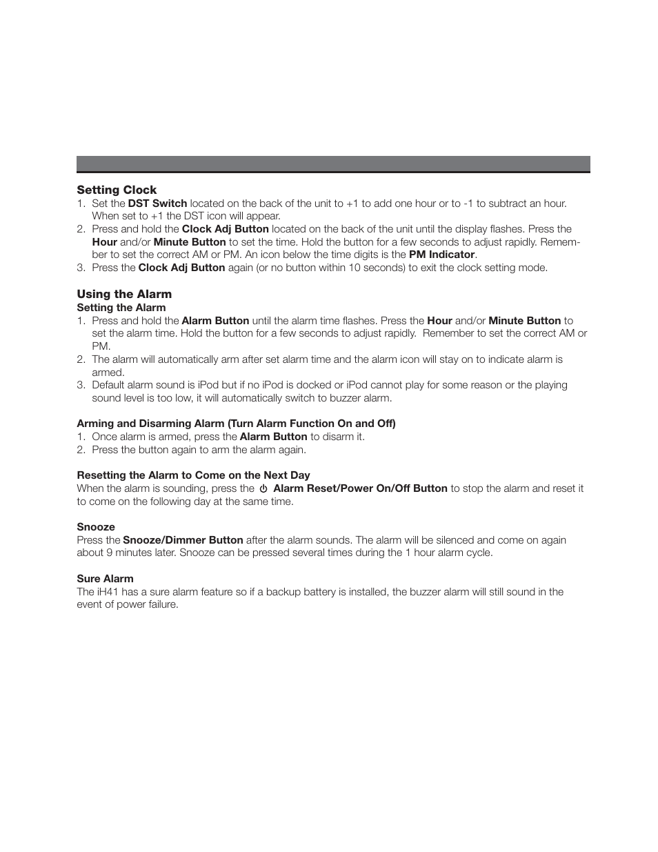 iHome iH41 User Manual | Page 6 / 12