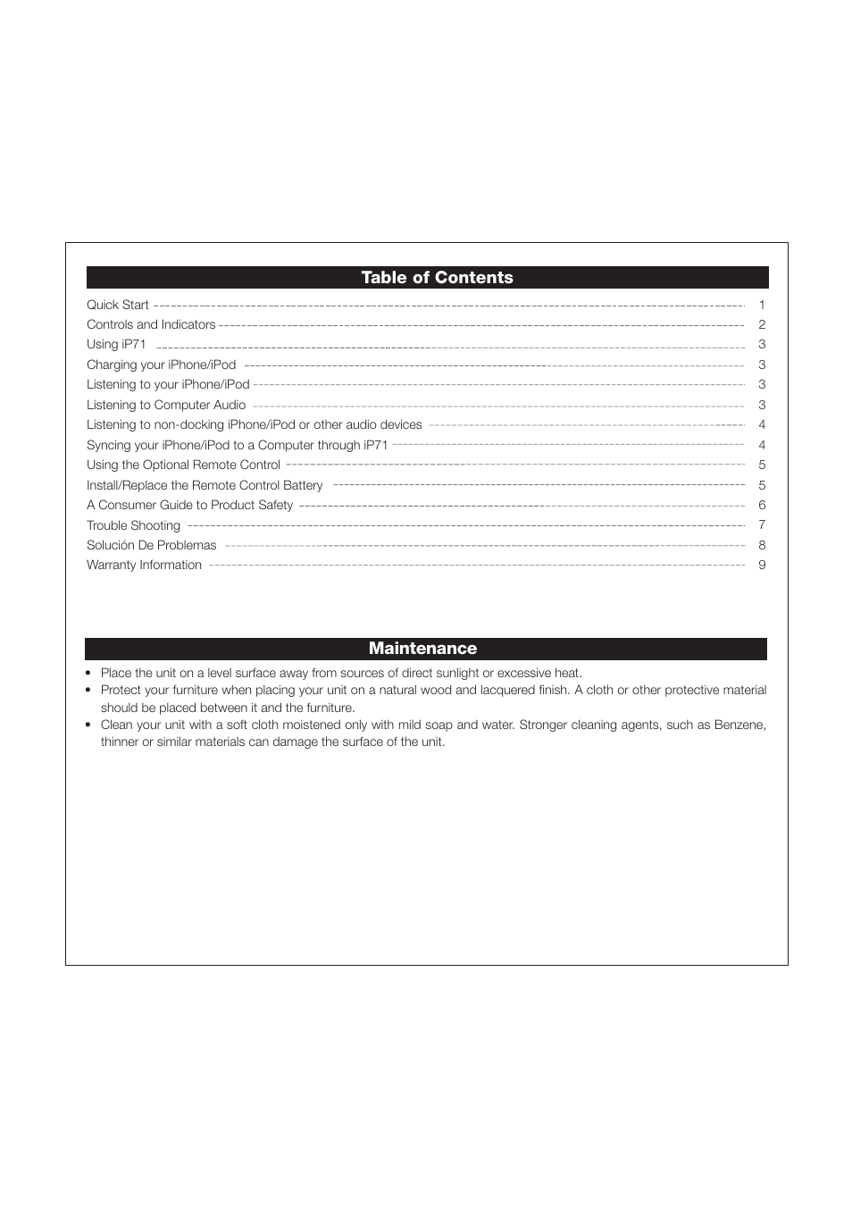 iHome iP71 User Manual | Page 2 / 12