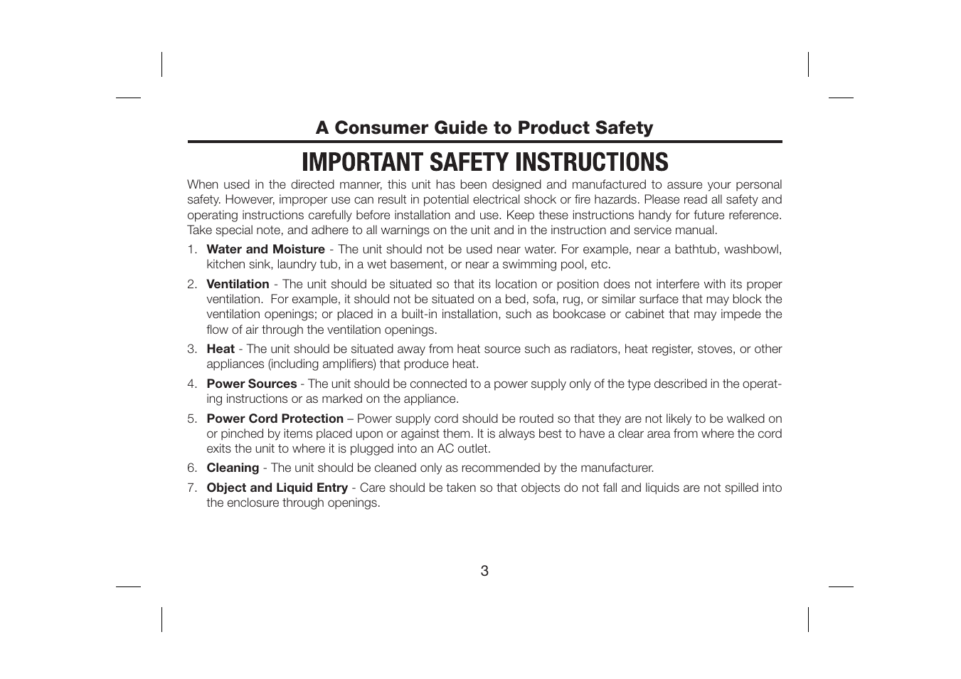 A consumer guide to product safety | iHome iH31H User Manual | Page 5 / 19