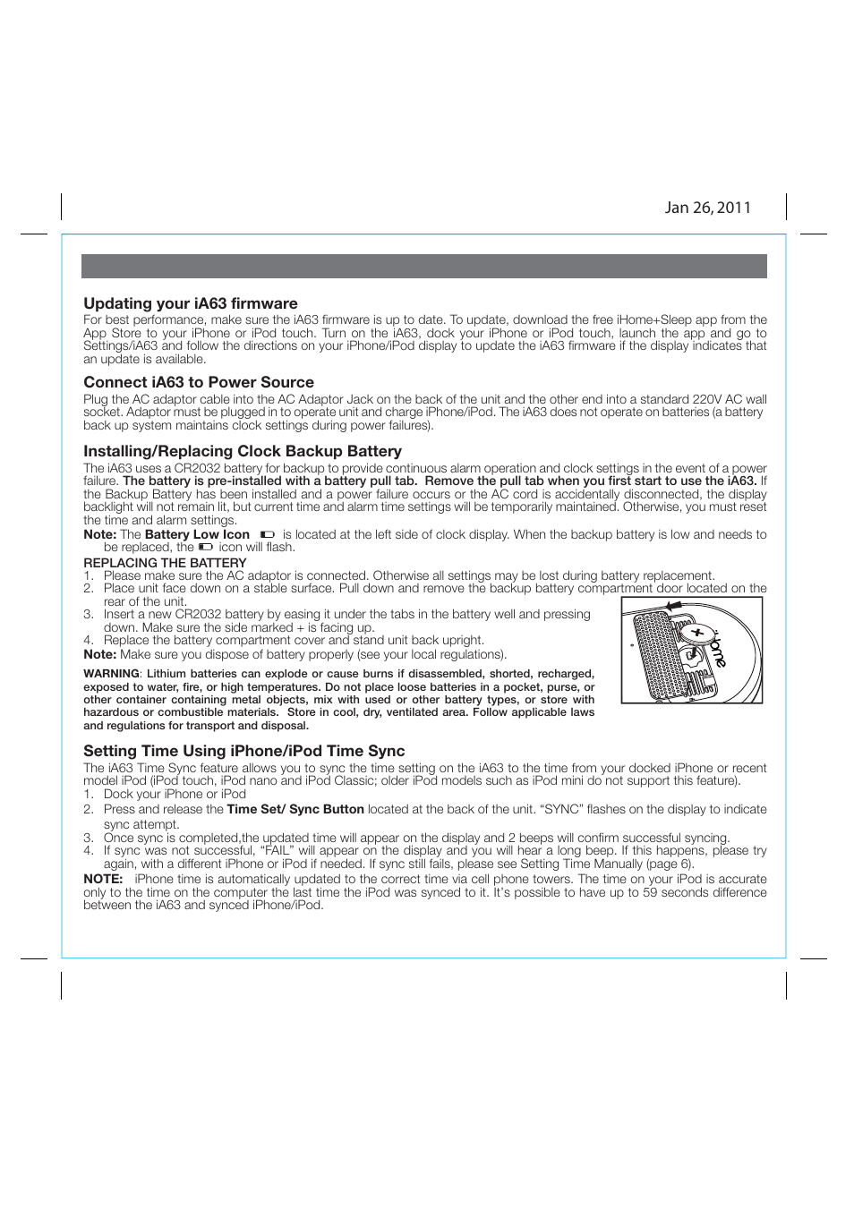 Using the ia63 | iHome IA63 User Manual | Page 6 / 14