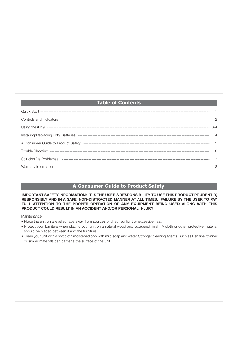 iHome iH19 User Manual | Page 2 / 10