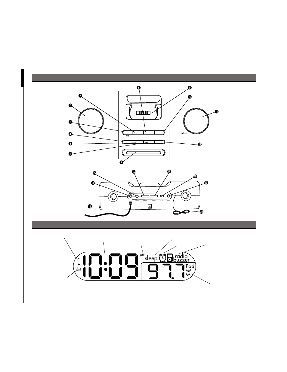 Controls and indicators ih5 display | iHome iH5 User Manual | Page 4 / 13