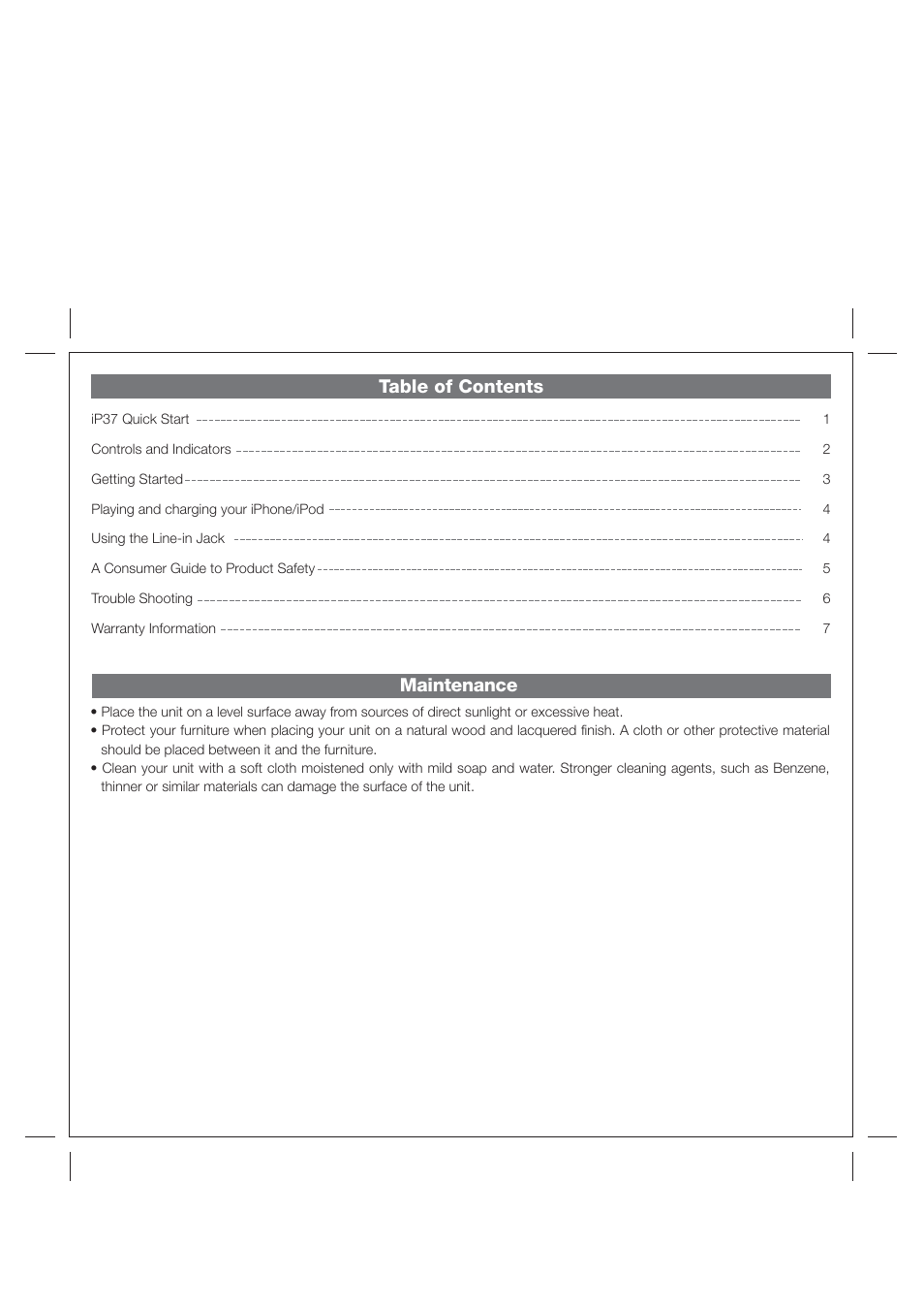 iHome iP37 User Manual | Page 2 / 11