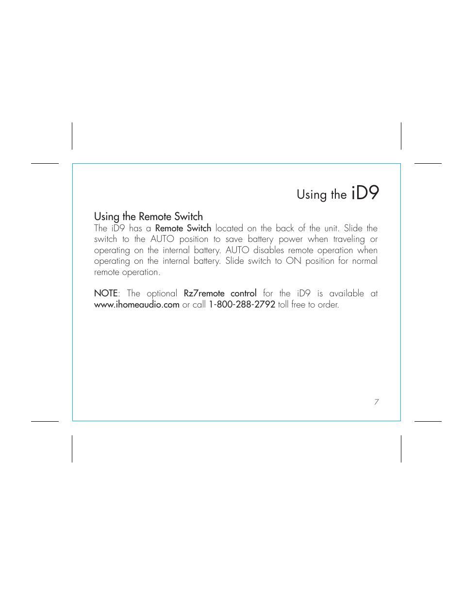 iHome ID9 User Manual | Page 11 / 16