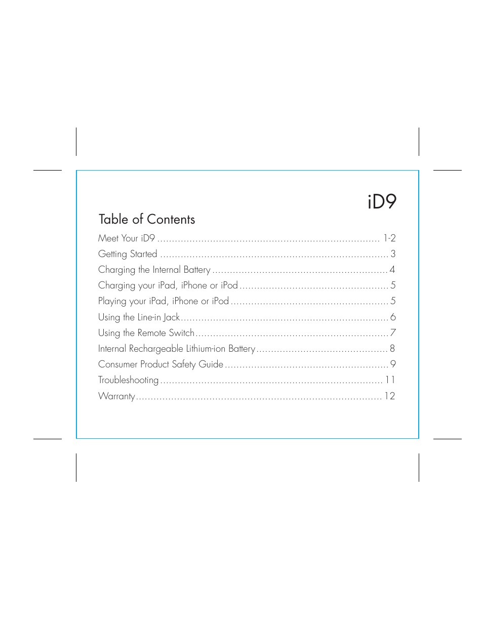 iHome ID9 User Manual | Page 4 / 16