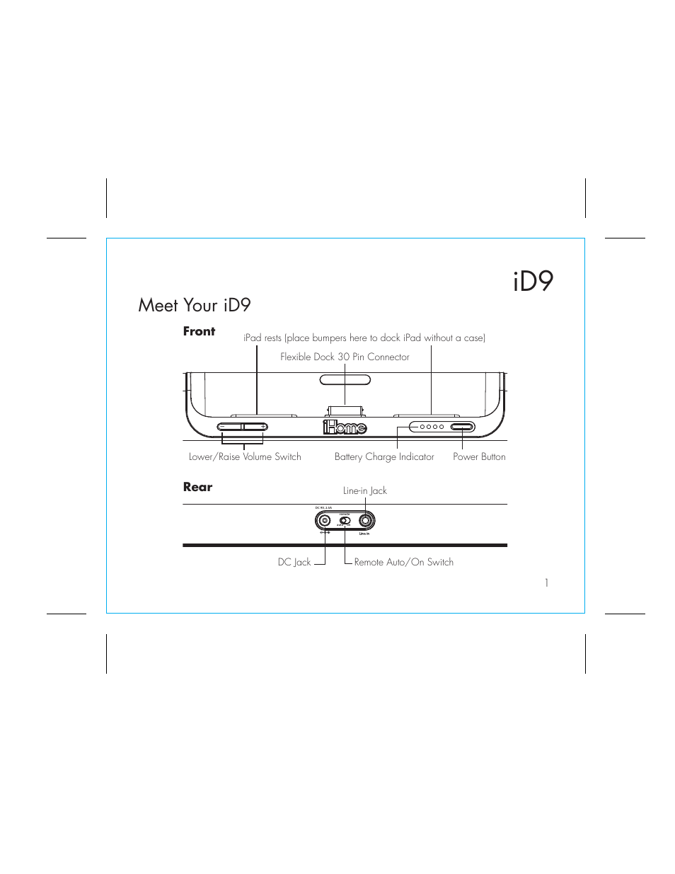 Meet your id9 | iHome ID9 User Manual | Page 5 / 16