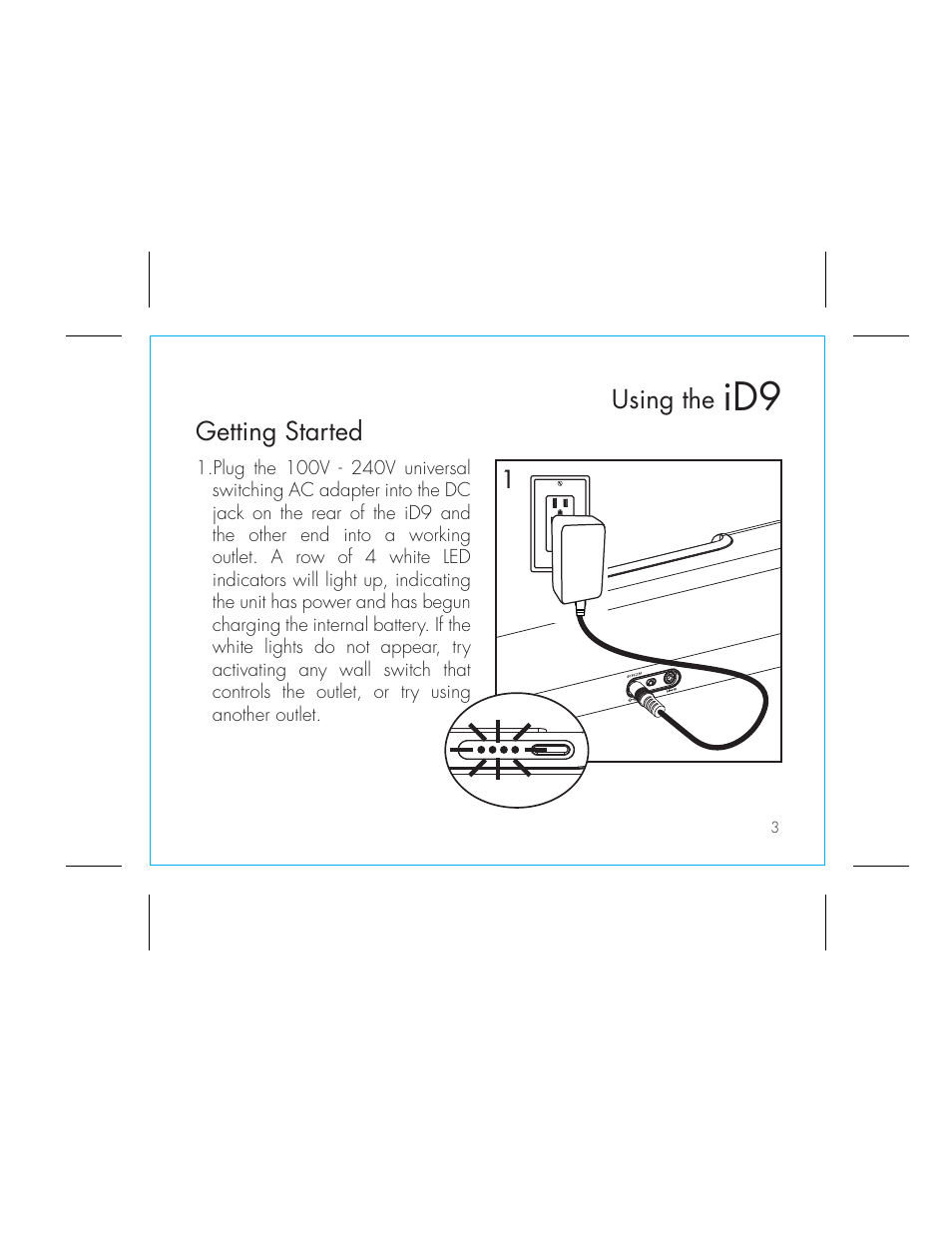 Using the getting started | iHome ID9 User Manual | Page 7 / 16