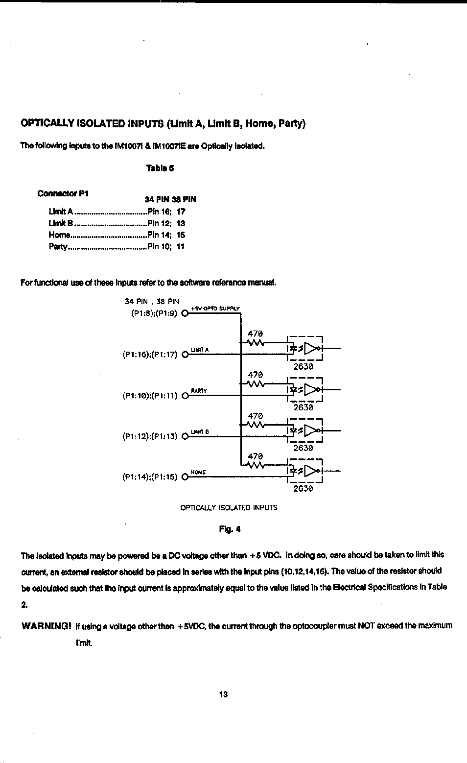 Optically isolated inputs | Intelligent Motion Systems IM1007 I/IE User Manual | Page 18 / 32