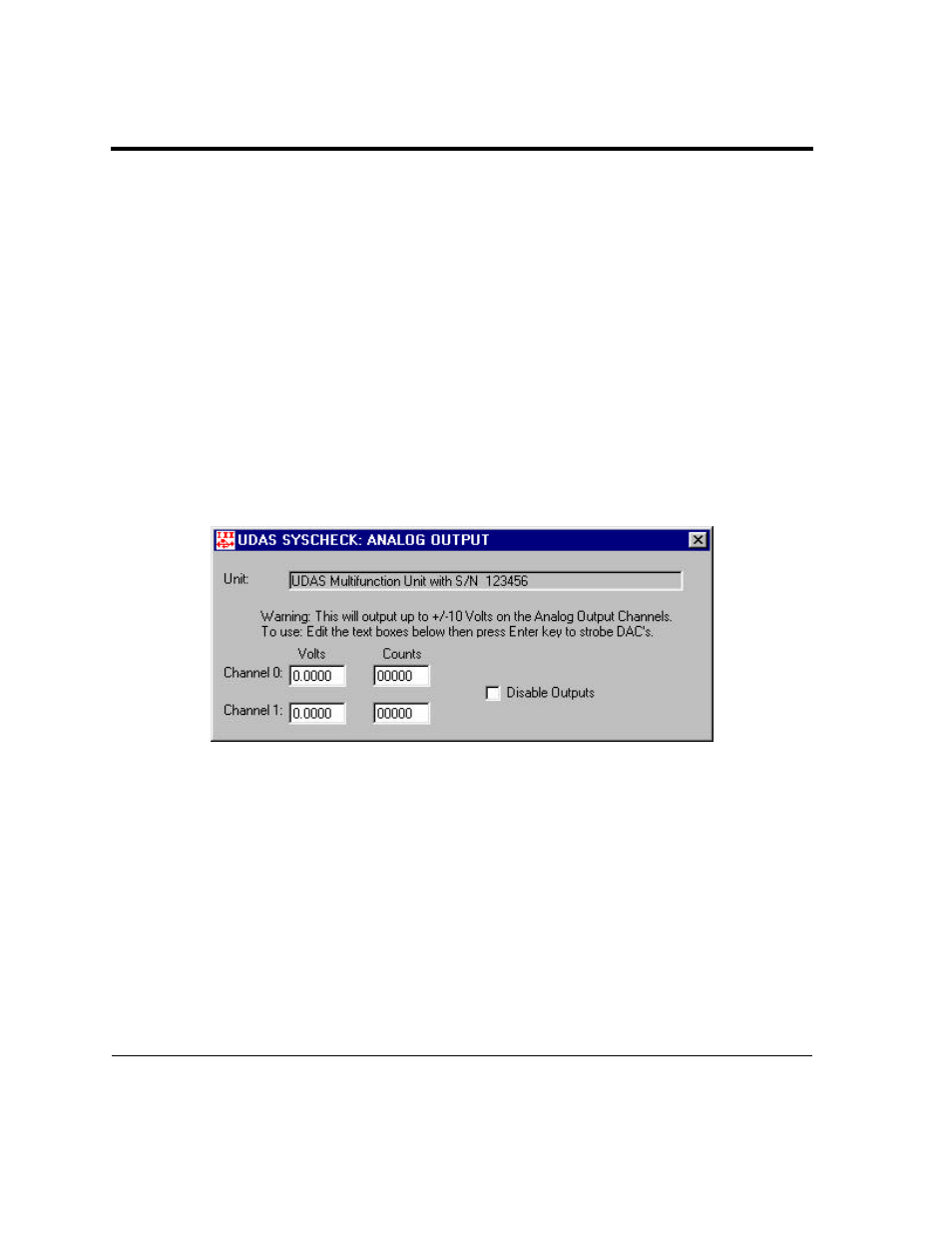 2 analog output test | Intelligent Motion Systems UDAS-1001E User Manual | Page 30 / 65