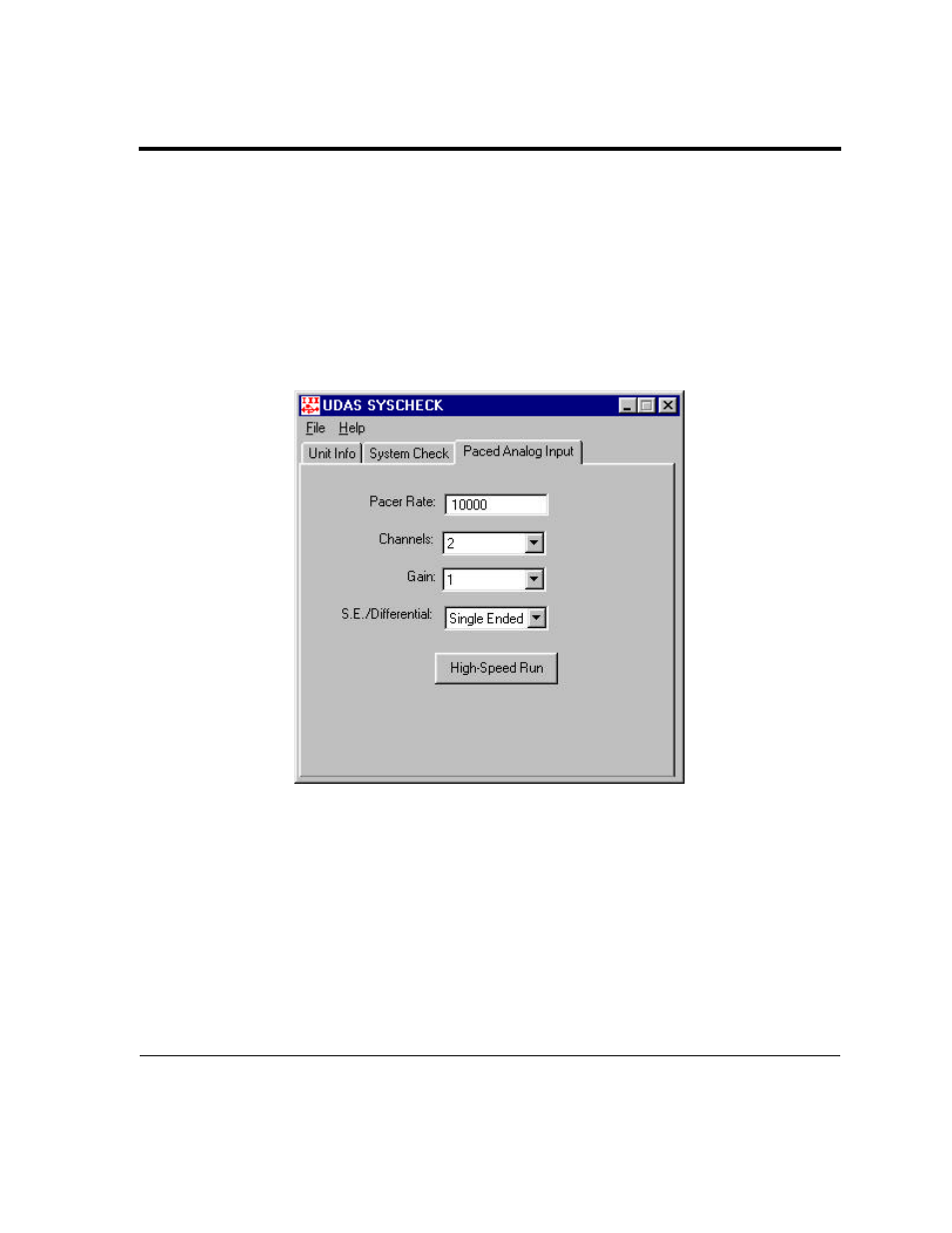 3 paced analog input, Figure 3.9 udas syscheck paced analog input window | Intelligent Motion Systems UDAS-1001E User Manual | Page 35 / 65