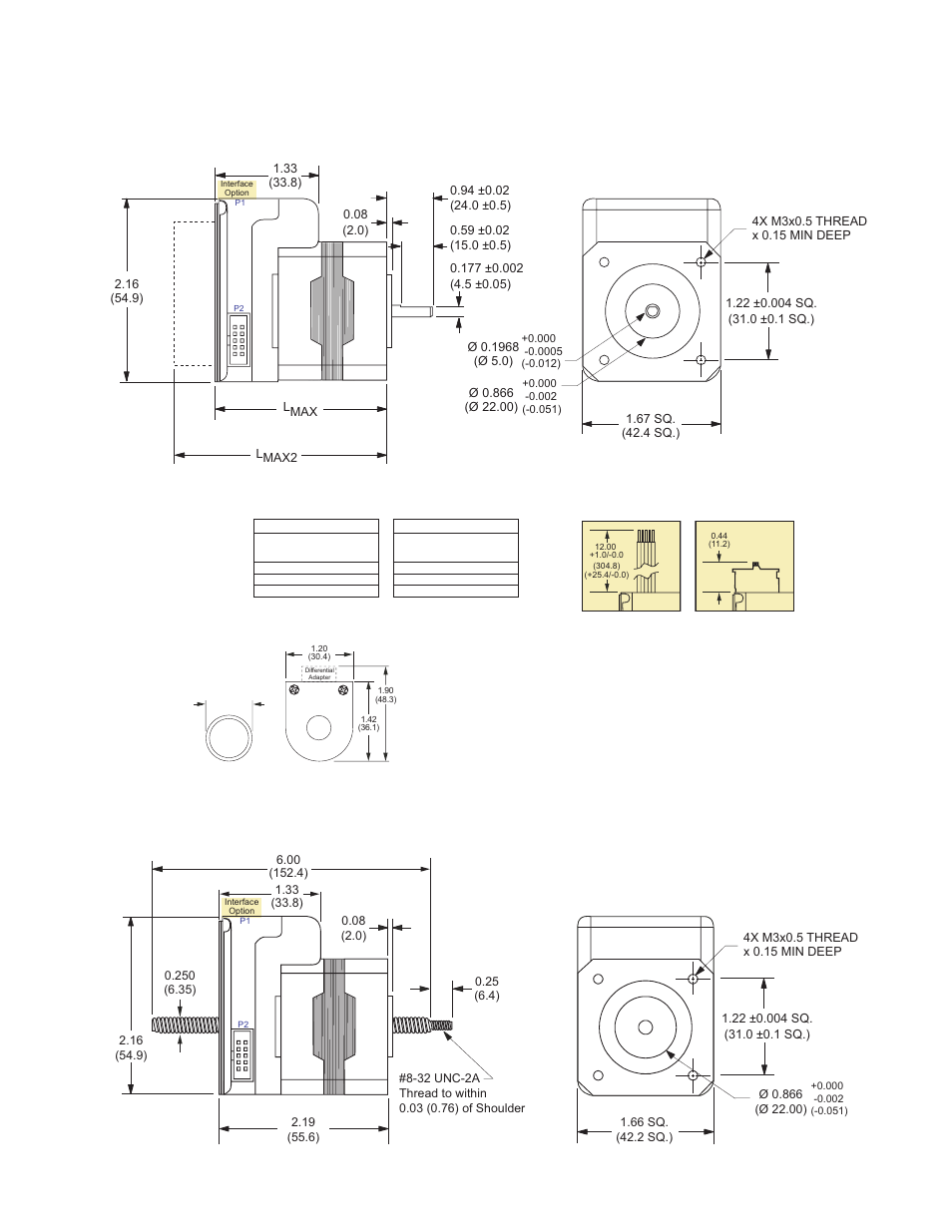 Mdrive17 speed control – mechanical specifications, Linear actuator mdrive17, Dimensions in inches (mm) | Intelligent Motion Systems MDO17 User Manual | Page 5 / 6