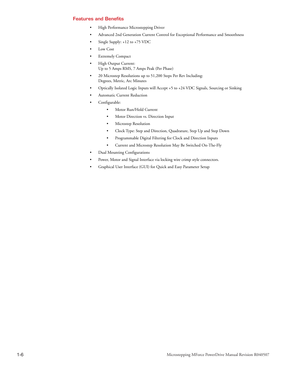 Intelligent Motion Systems MForce PowerDrive Plus MForce Series Microstepping PowerDrive User Manual | Page 12 / 68