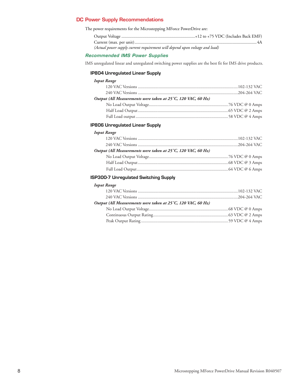 Intelligent Motion Systems MForce PowerDrive Plus MForce Series Microstepping PowerDrive User Manual | Page 26 / 68