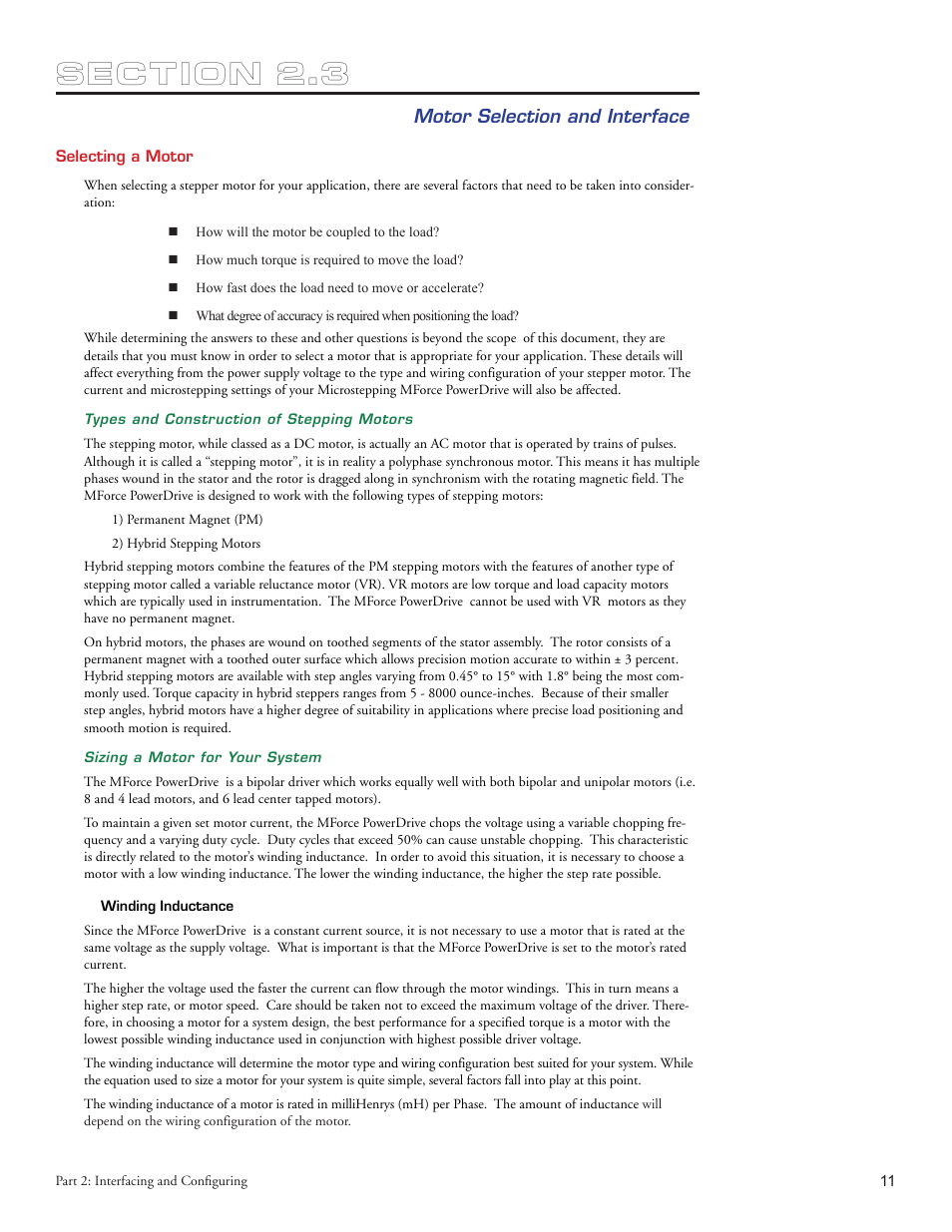 Intelligent Motion Systems MForce PowerDrive Plus MForce Series Microstepping PowerDrive User Manual | Page 29 / 68