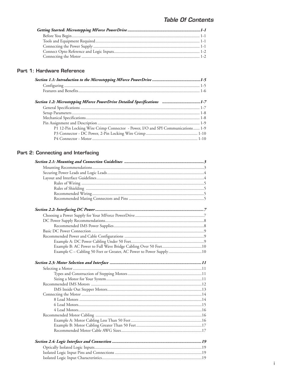 Intelligent Motion Systems MForce PowerDrive Plus MForce Series Microstepping PowerDrive User Manual | Page 3 / 68