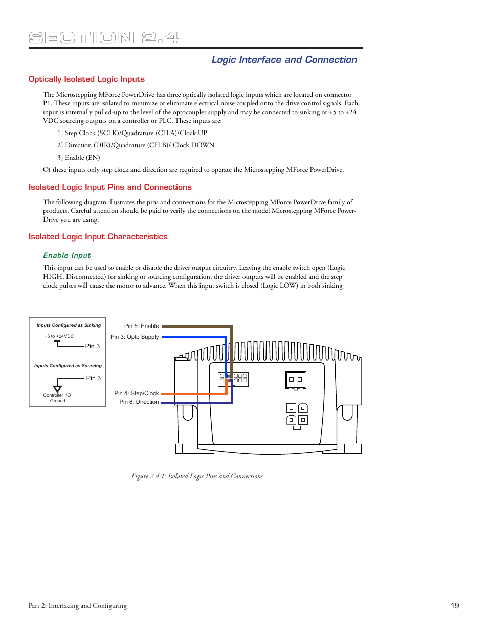 Logic interface and connection | Intelligent Motion Systems MForce PowerDrive Plus MForce Series Microstepping PowerDrive User Manual | Page 37 / 68