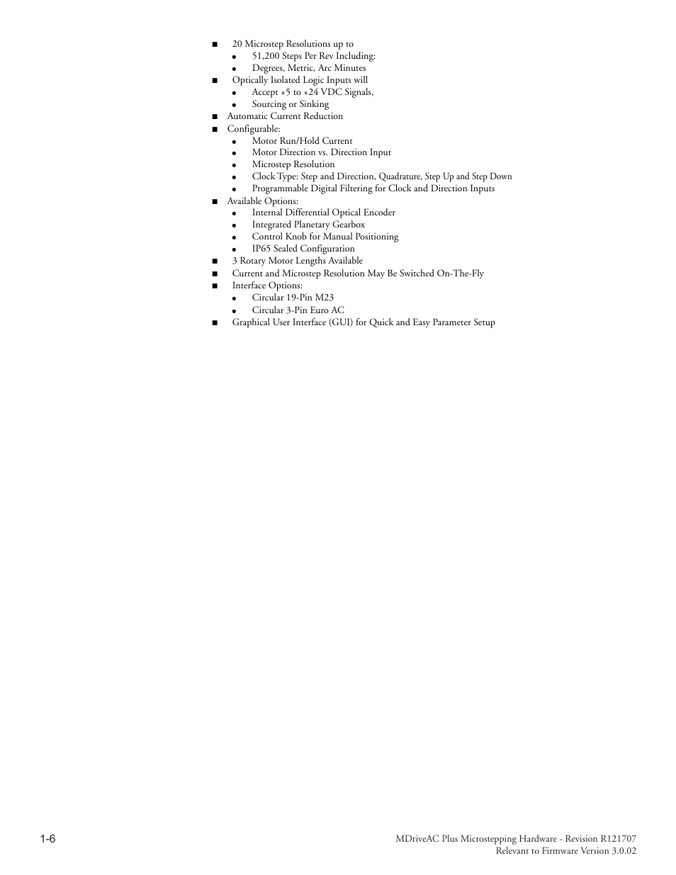 Intelligent Motion Systems MDriveAC User Manual | Page 12 / 79