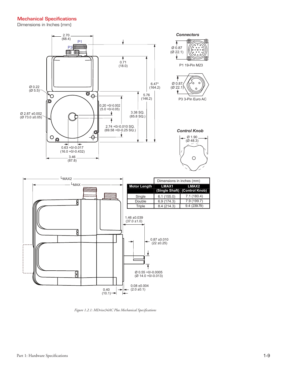 Mechanical specifications | Intelligent Motion Systems MDriveAC User Manual | Page 15 / 79