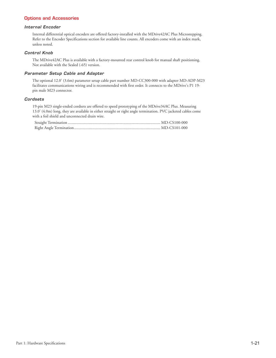 Intelligent Motion Systems MDriveAC User Manual | Page 27 / 79