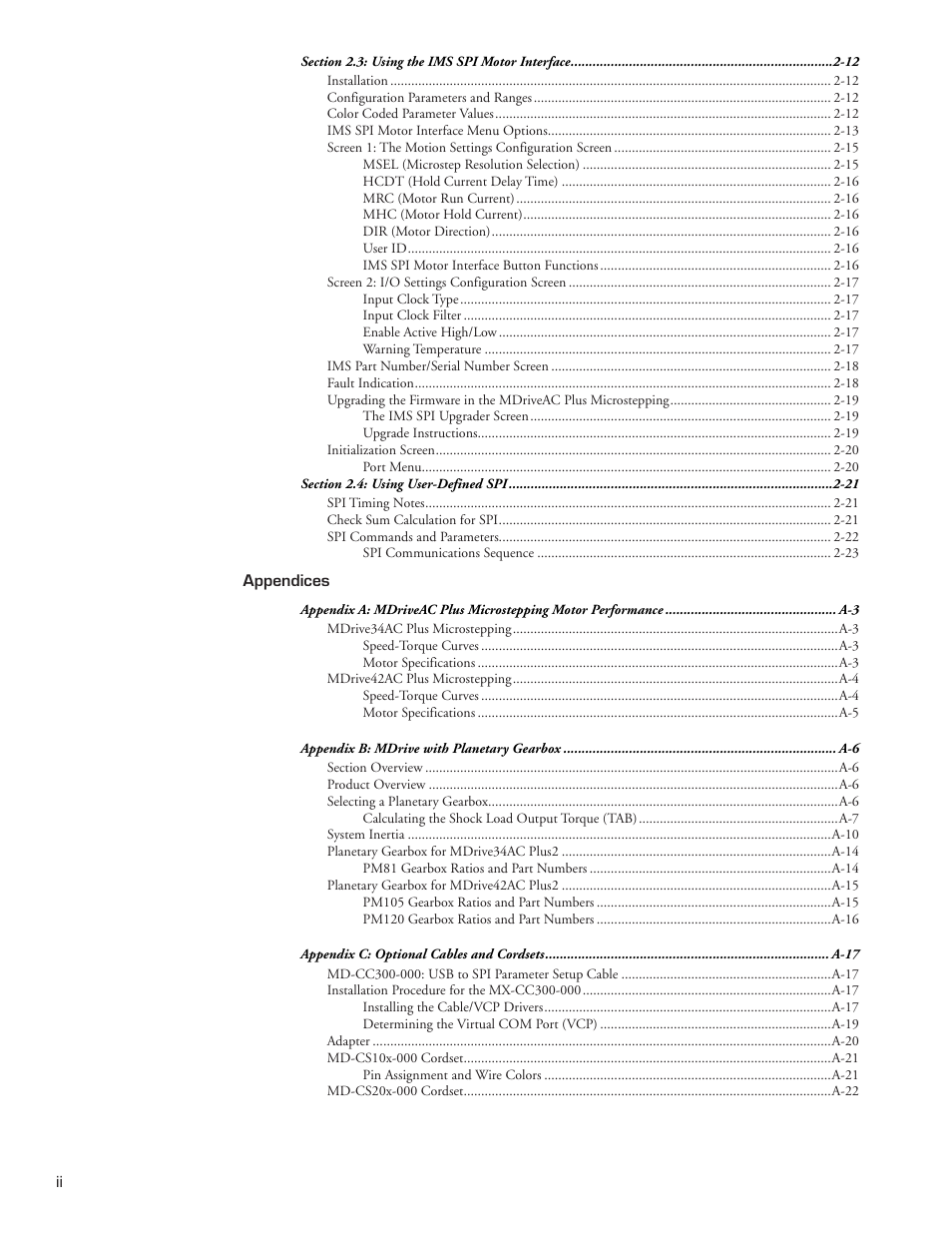 Intelligent Motion Systems MDriveAC User Manual | Page 4 / 79