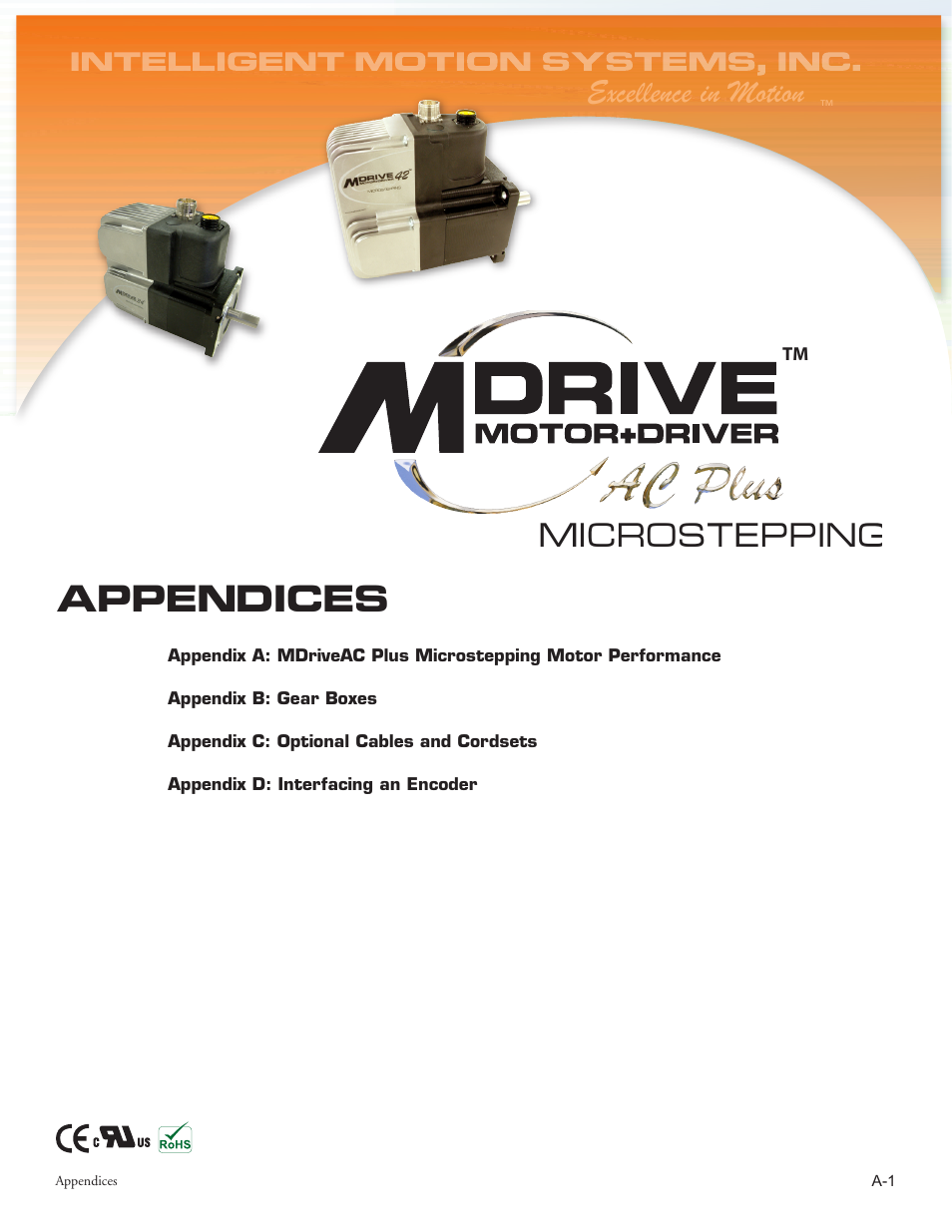 Appendices, Excellence in motion, Microstepping | Intelligent Motion Systems MDriveAC User Manual | Page 52 / 79