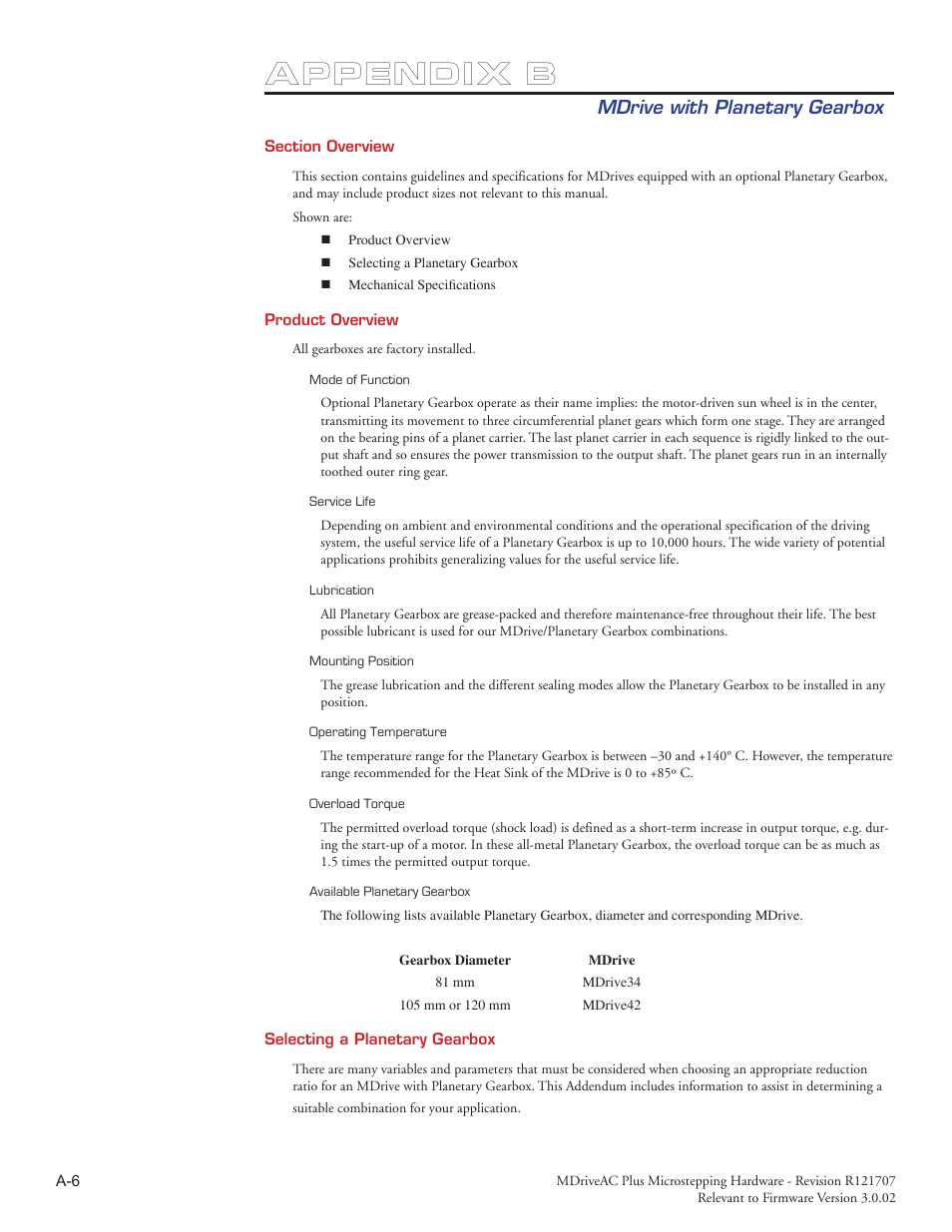 Appendix b | Intelligent Motion Systems MDriveAC User Manual | Page 57 / 79