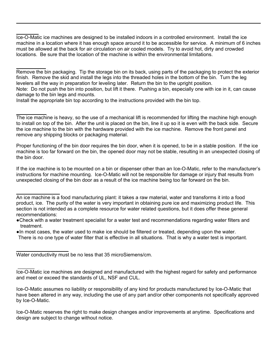 Gem models a/w for the installer | Ice-O-Matic Pearl Ice GEM 0650 User Manual | Page 12 / 45