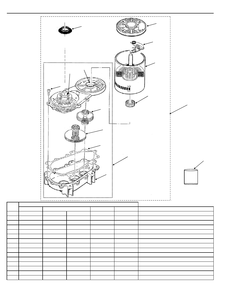 Mfi series service parts gear motor | Ice-O-Matic MFI1255 User Manual | Page 7 / 9