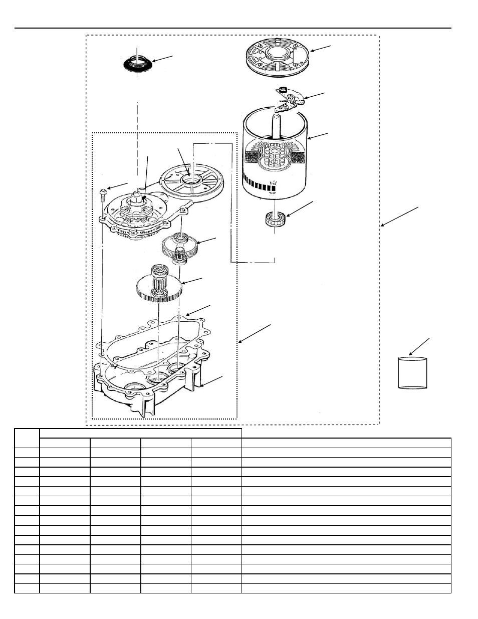 Gem series service parts gear motor | Ice-O-Matic GEM0956A/W/R User Manual | Page 10 / 13