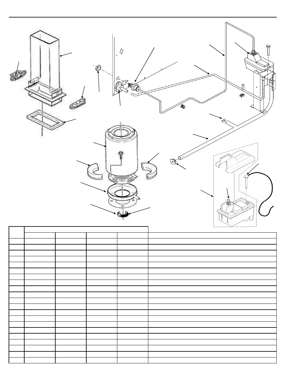Gem series service parts down chute/water system | Ice-O-Matic GEM0956A/W/R User Manual | Page 9 / 13