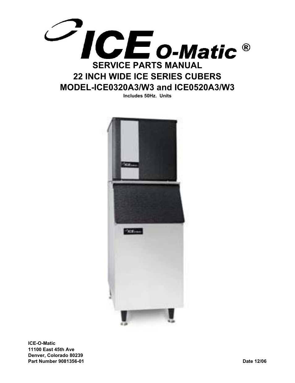 Ice-O-Matic ICE0320A3/W3 User Manual | 11 pages