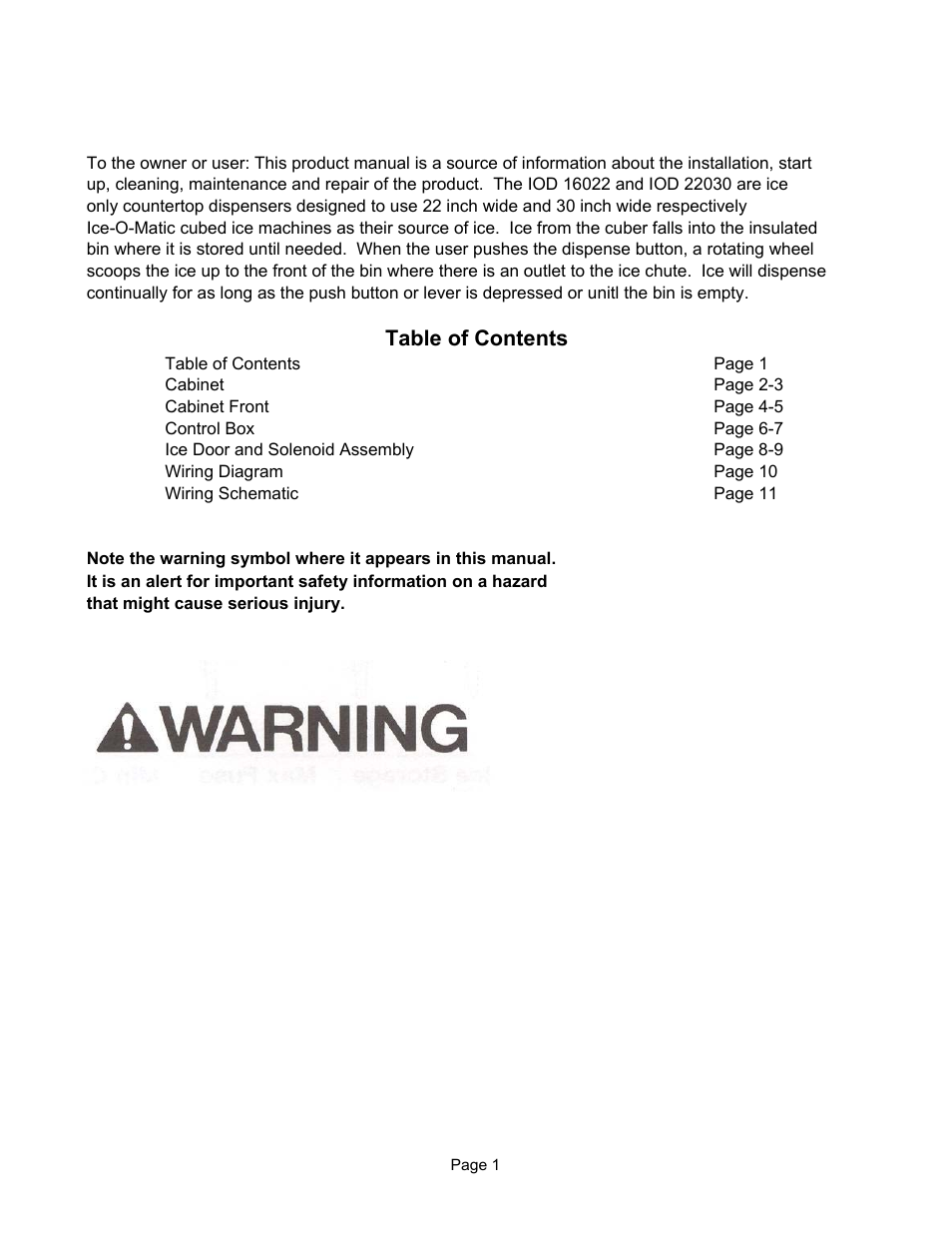Ice-O-Matic Counter Top Dispenser IOD22030 User Manual | Page 3 / 13