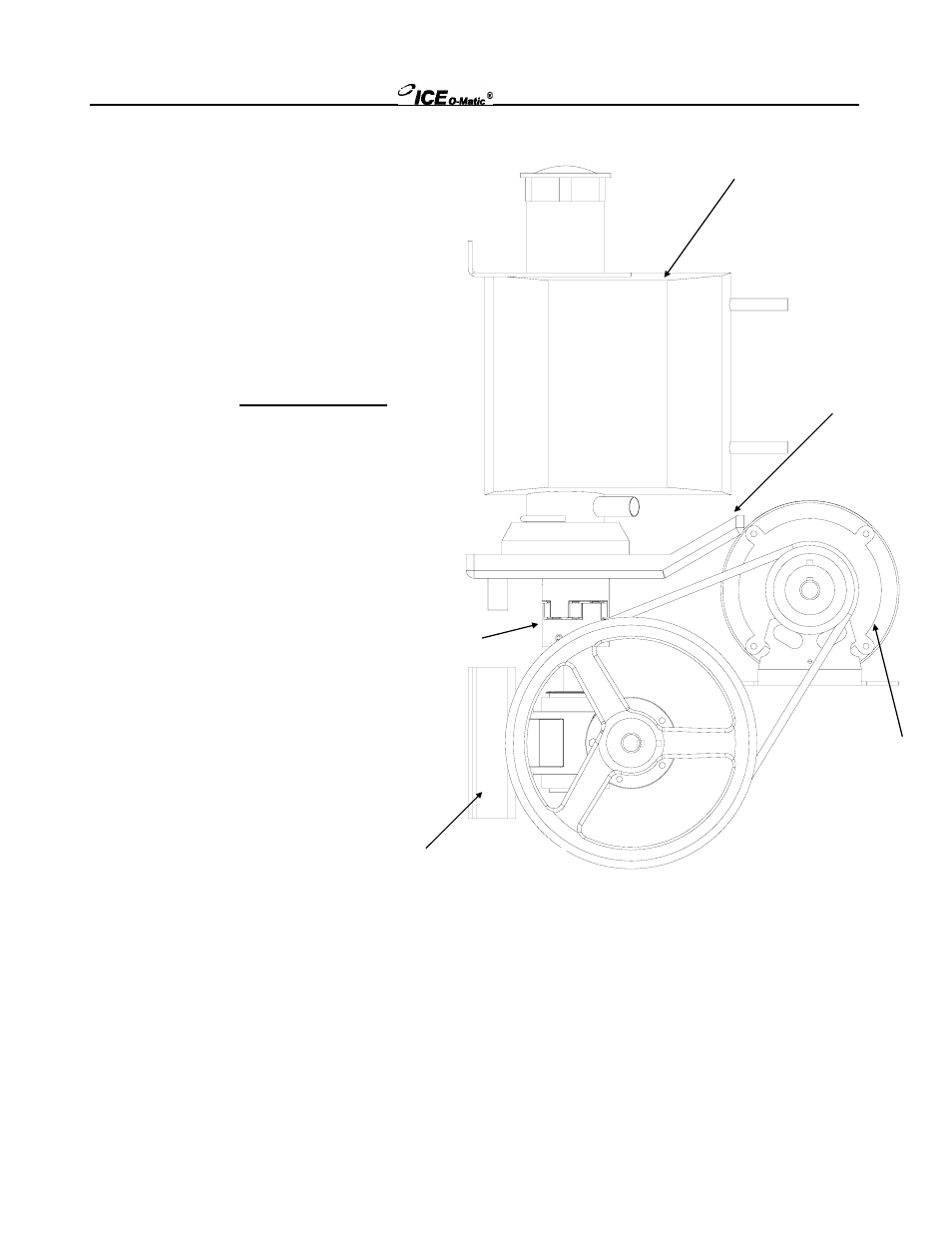 Drive system, Auger drive motor and v-belt | Ice-O-Matic EMF Series User Manual | Page 34 / 72