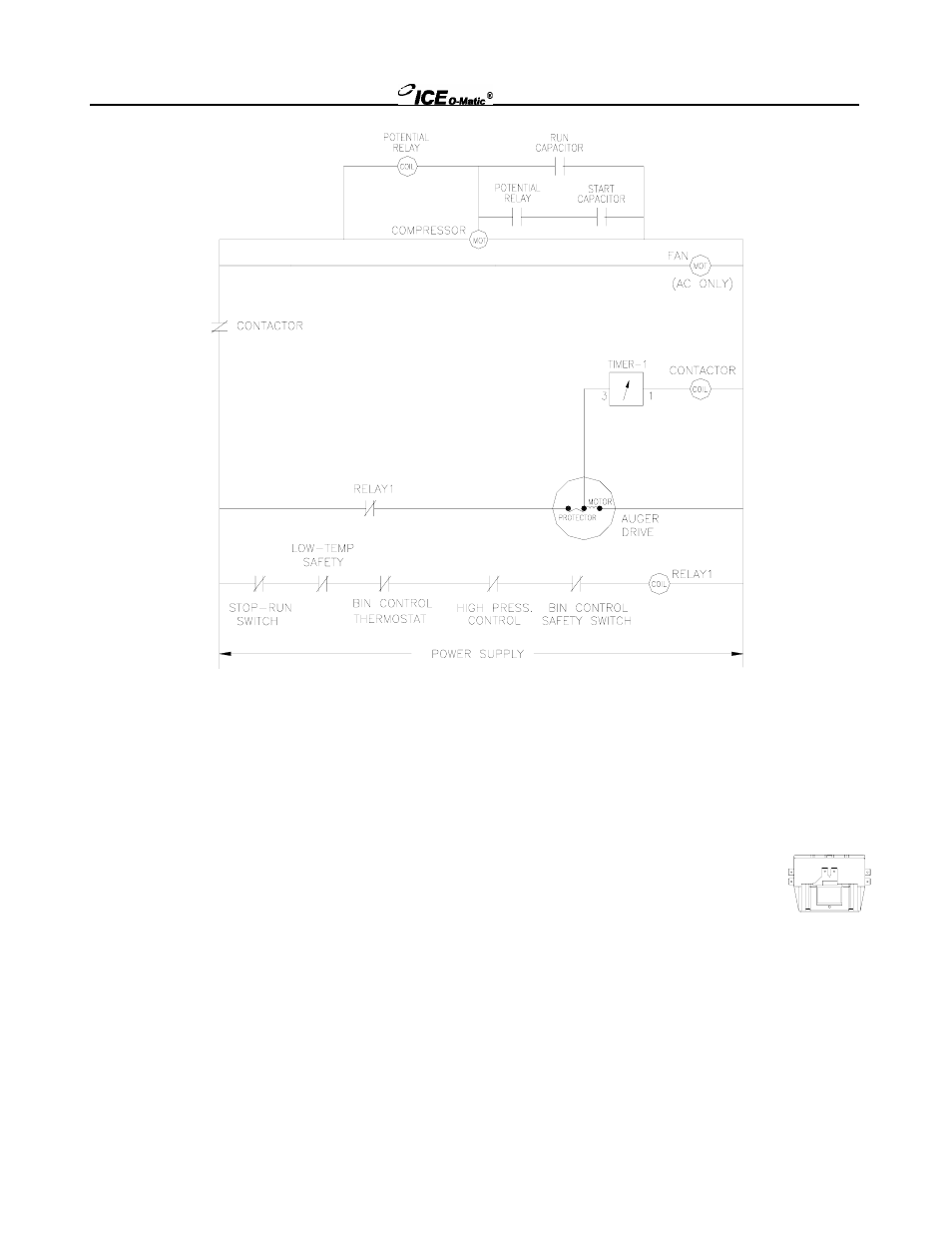 Selector switch, Contactor, Compressor and start components | Ice-O-Matic EMF Series User Manual | Page 56 / 72