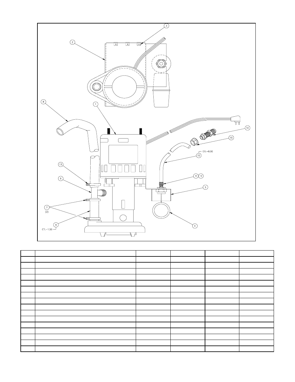 Ice undercounter service parts water pump | Ice-O-Matic ICEU225 User Manual | Page 11 / 12