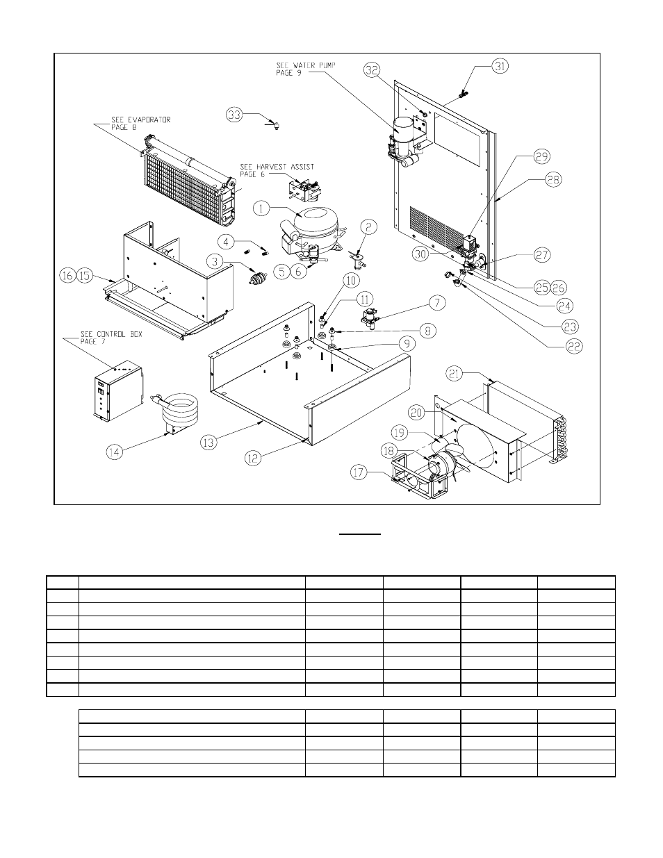 Ice undercounter service parts refrigeration | Ice-O-Matic ICEU225 User Manual | Page 6 / 12