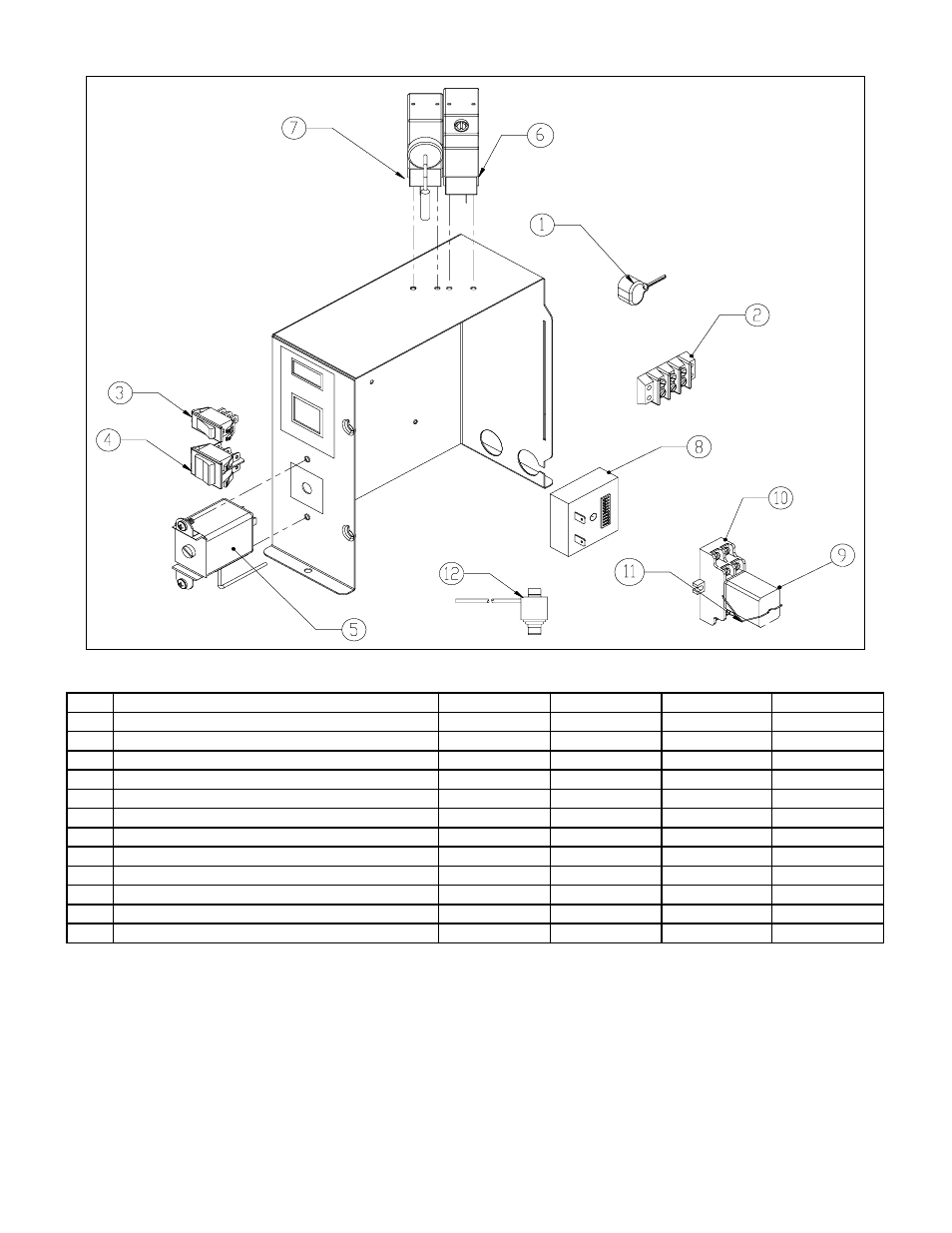 Ice undercounter service parts control box | Ice-O-Matic ICEU225 User Manual | Page 9 / 12